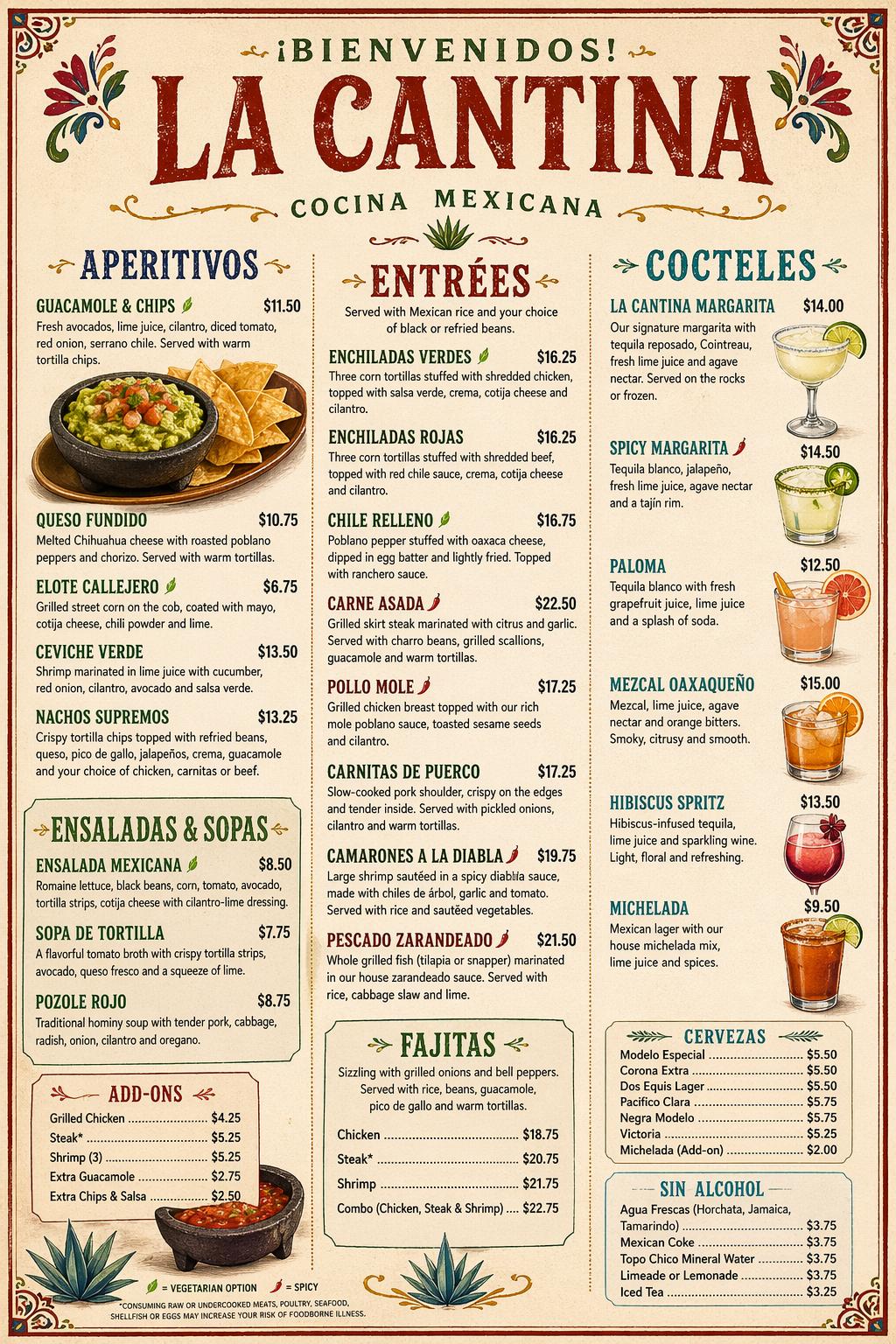 Image 9: Mexican Restaurant Menu Test
